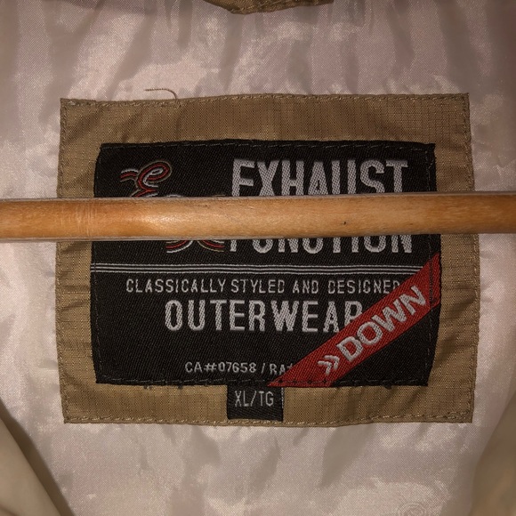 Vintage Y2K Exhaust Function Down-Filled Puffer Vest In Tan - Picture 4 of 6